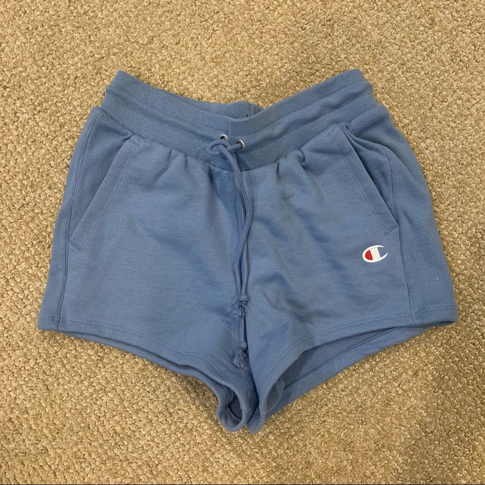 Champion Light Blue Reverse Weave Shorts Size Medium